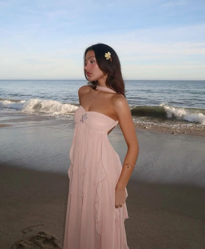 Collins | Ruffled Strapless Maxi Dress