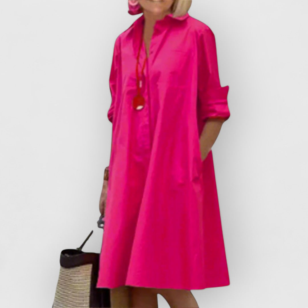 Dinna | Elegant Rosa Kjole
