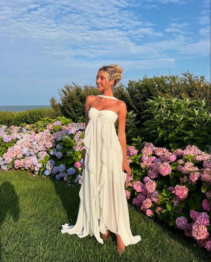 Collins | Ruffled Strapless Maxi Dress