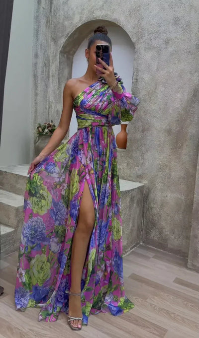 Kaia – Elegant Draperet Kjole