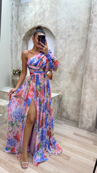 Kaia – Elegant Draperet Kjole
