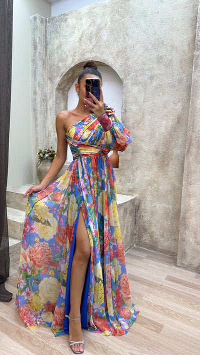 Kaia – Elegant Draperet Kjole