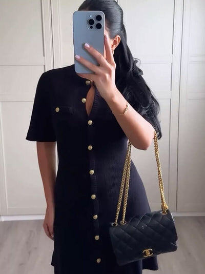 Holly | Strikket Mini Kjole" can be rewritten as "Holly | Knit Mini Dress.