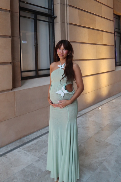 Francesca | Maternity Mermaid-Style Maxi Dress