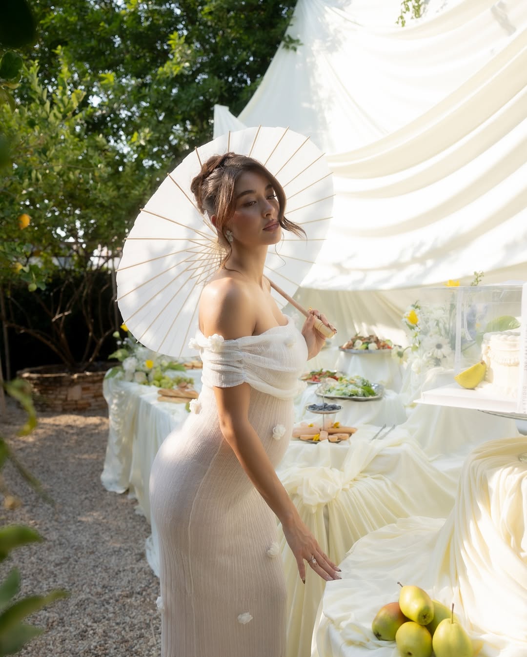 Luana | Off-Shoulder Maxi Dress for Maternity