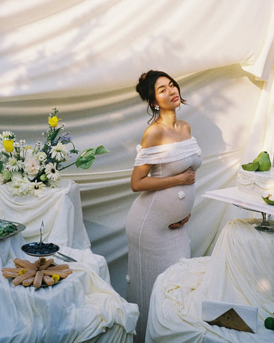 Luana | Off-Shoulder Maxi Dress for Maternity