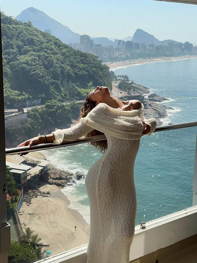 Nayara | Elegant Off-Shoulder Maternity Maxi Dress