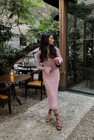 Neoma | Casual Long Sleeve Midi Dress for Maternity