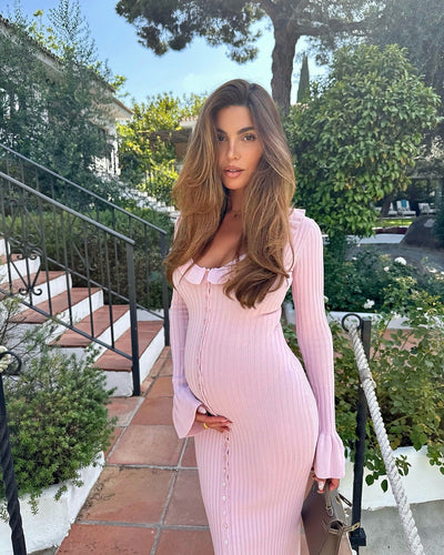 Neoma | Casual Long Sleeve Midi Dress for Maternity