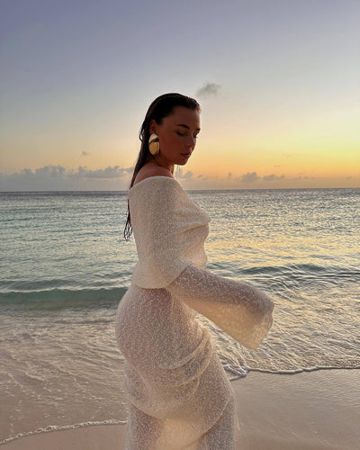 Nayara | Elegant Off-Shoulder Maternity Maxi Dress