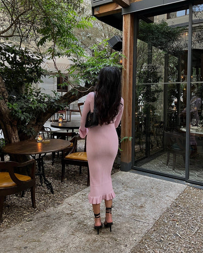 Neoma | Casual Long Sleeve Midi Dress for Maternity