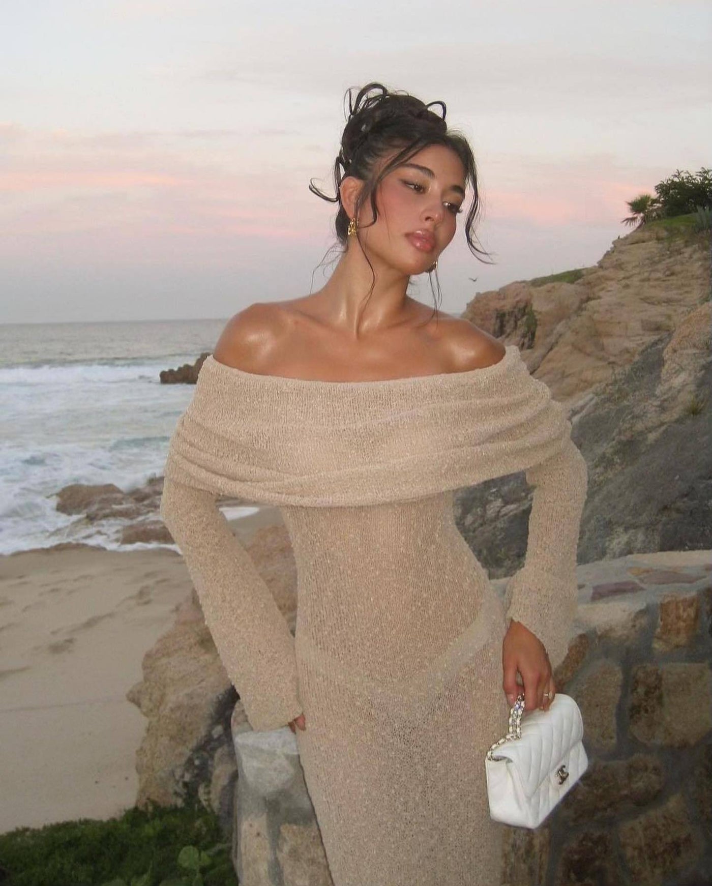 Nayara | Elegant Off-Shoulder Maternity Maxi Dress