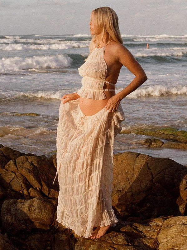 Beatrice | Bohemian Ruffle Maternity Set