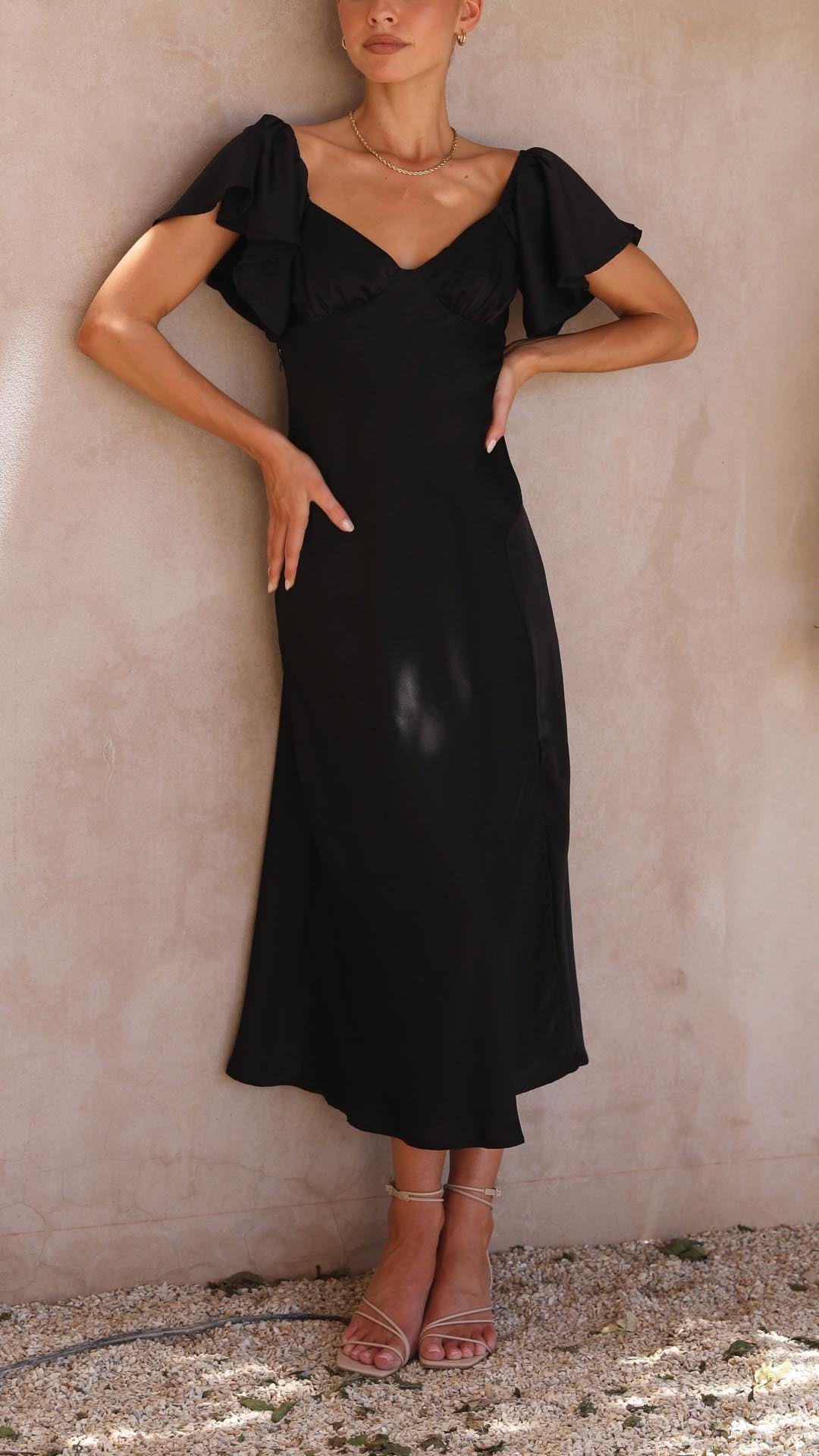 Nalani | Off-Shoulder Maxi Dress with Butterfly Sleeves