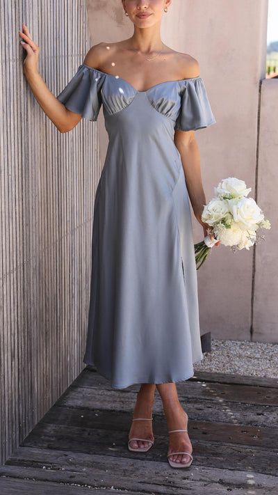 Nalani | Off-Shoulder Maxi Dress with Butterfly Sleeves
