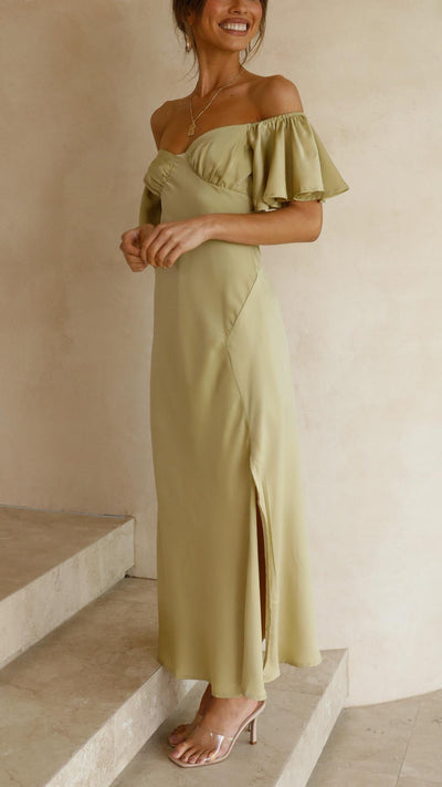 Nalani | Off-Shoulder Maxi Dress with Butterfly Sleeves