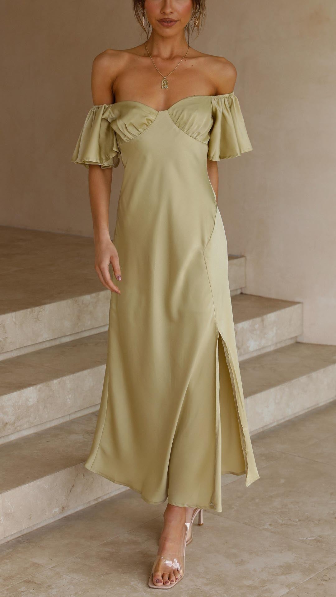 Nalani | Off-Shoulder Maxi Dress with Butterfly Sleeves