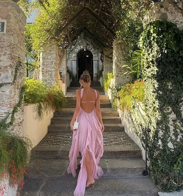 Collins | Ruffled Strapless Maxi Dress