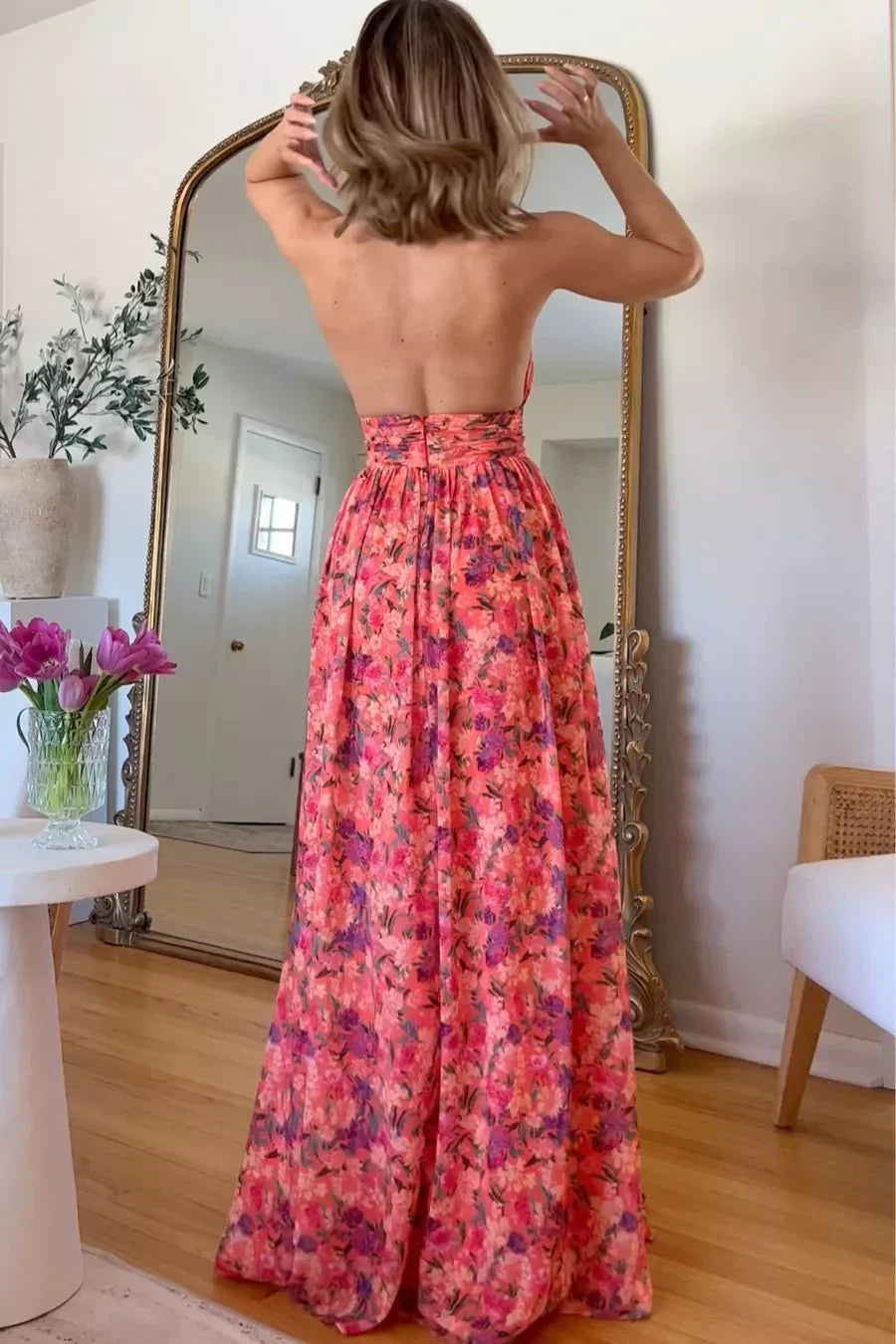 Isa Luna - Elegant Floral Maxi Dress