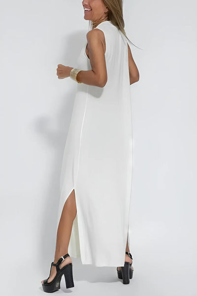 ELISE | Chic Long Dress with Matching Cardigan