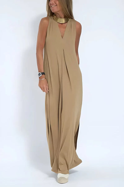 ELISE | Chic Long Dress with Matching Cardigan