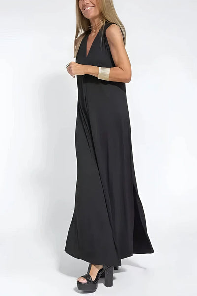 ELISE | Chic Long Dress with Matching Cardigan