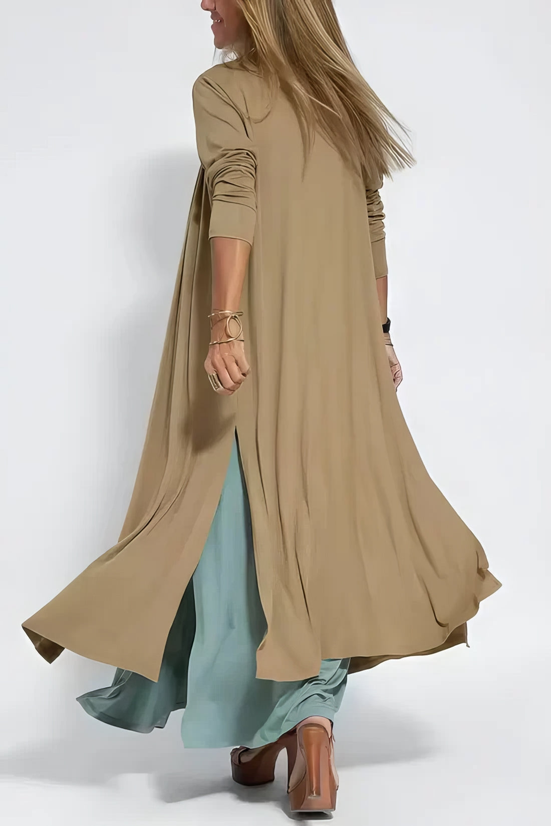 ELISE | Chic Long Dress with Matching Cardigan